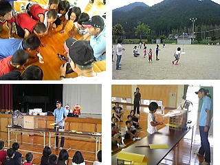上久下小学校で紙飛行機教室